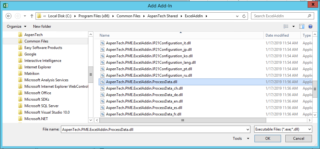 Adding Excel Add-in DLL